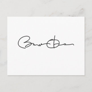 Postal Serie de firmas Barack Obama (negro)