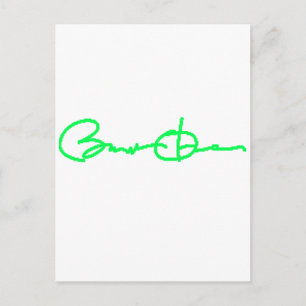Postal Serie de firmas Barack Obama (verde)