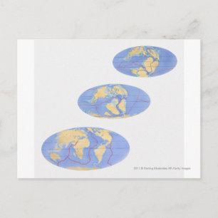 Postal Serie de ilustraciones de la tierra