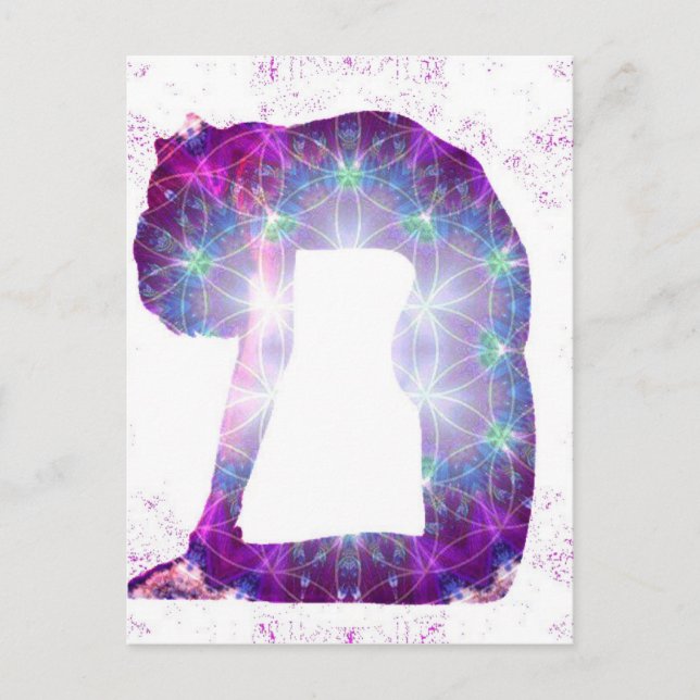 Postal Serie de la actitud de la diosa de la yoga (Anverso)