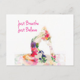 Postal Serie de yoga Just Breathe