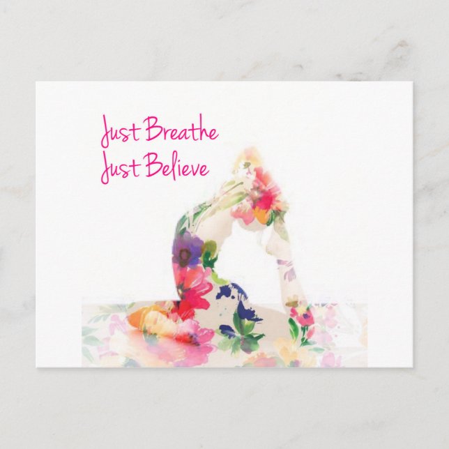 Postal Serie de yoga Just Breathe (Anverso)