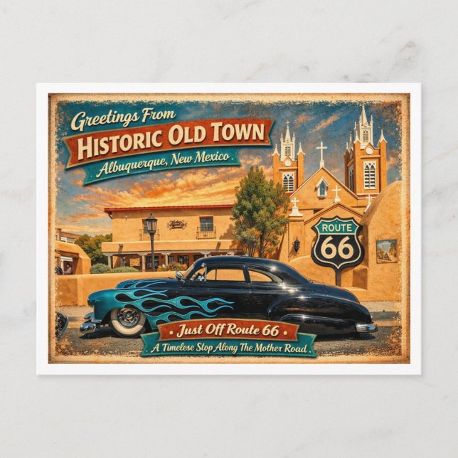 Postal Serie del Centenario de la Ruta 66 (5 de 6) (Anverso)