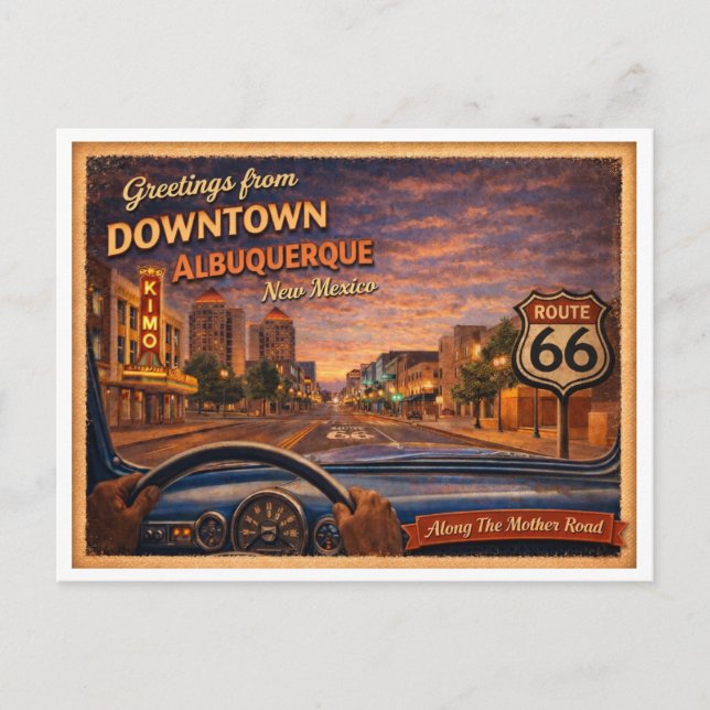 Postal Serie del Centenario de la Ruta 66 (6 de 6) (Anverso)