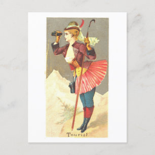 Postal Serie femenina #32: Viñeta Turística