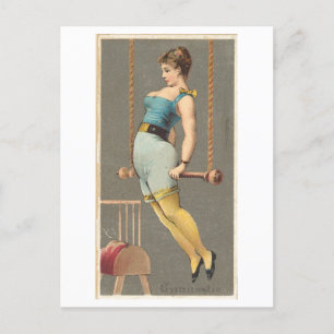 Postal Serie femenina fuerte #33: cosecha de gimnastas