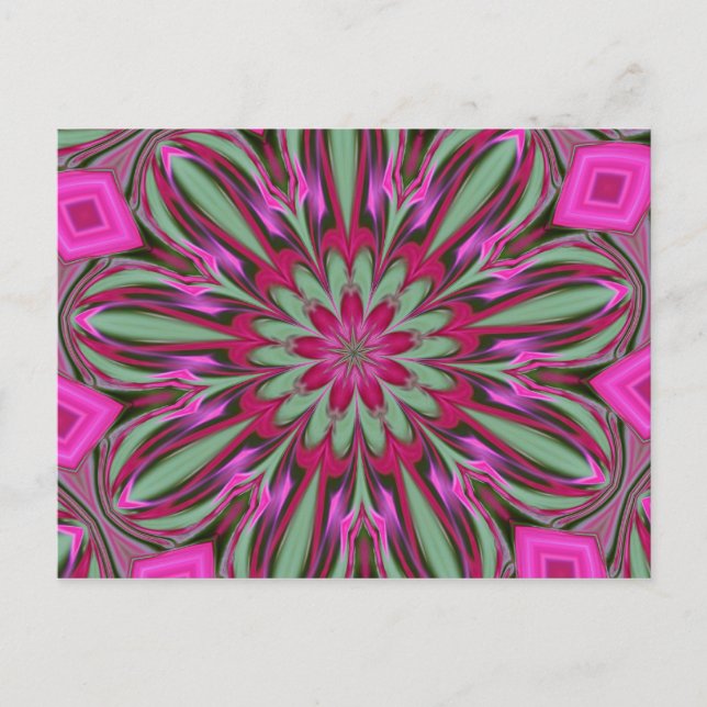 Postal Serie Kaleidoscope Phlox Rosa (Anverso)