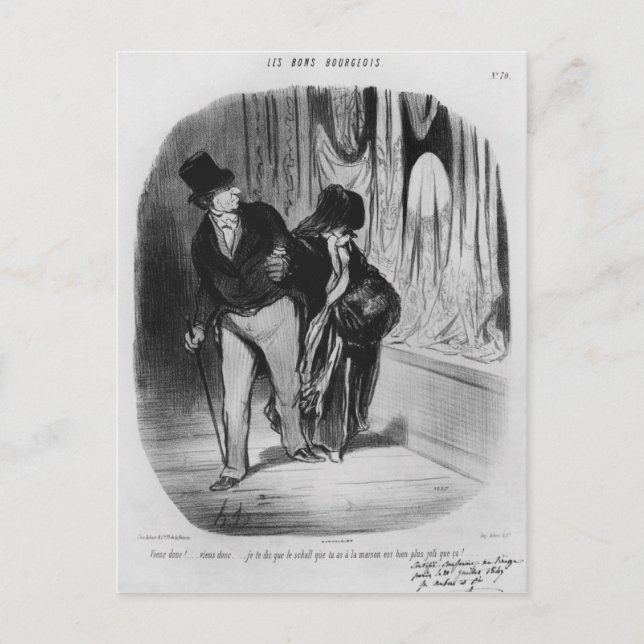 Postal Serie 'Les Bons Bourgeois' (Anverso)