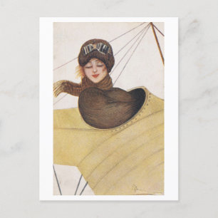 Postal Serie Mujeres Fuertes #2: Vintage Piloto
