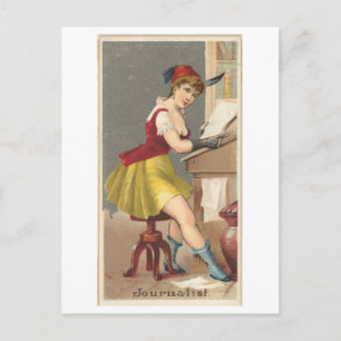 Postal Serie Mujeres Fuertes #4: Periodista Vintage