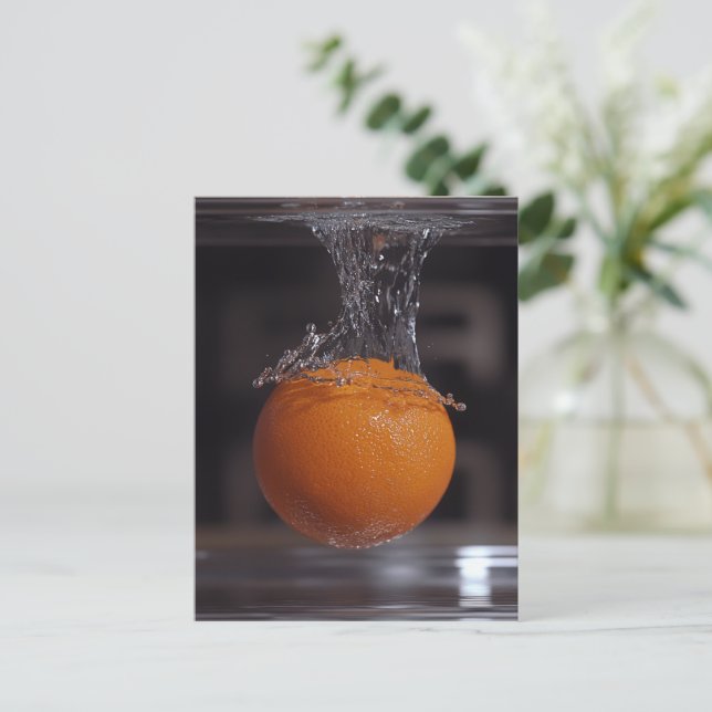 Postal SERIE naranja #1 (Anverso de pie)