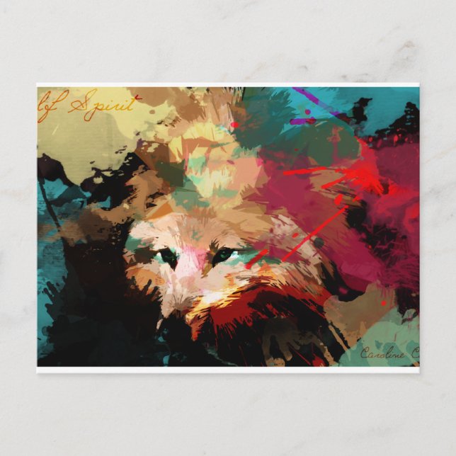 Postal Serie Wolf Spirit - Prowling sunka (Anverso)