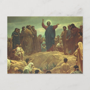 Postal Sermón de la Montaña de Jesucristo, Religión Vinta