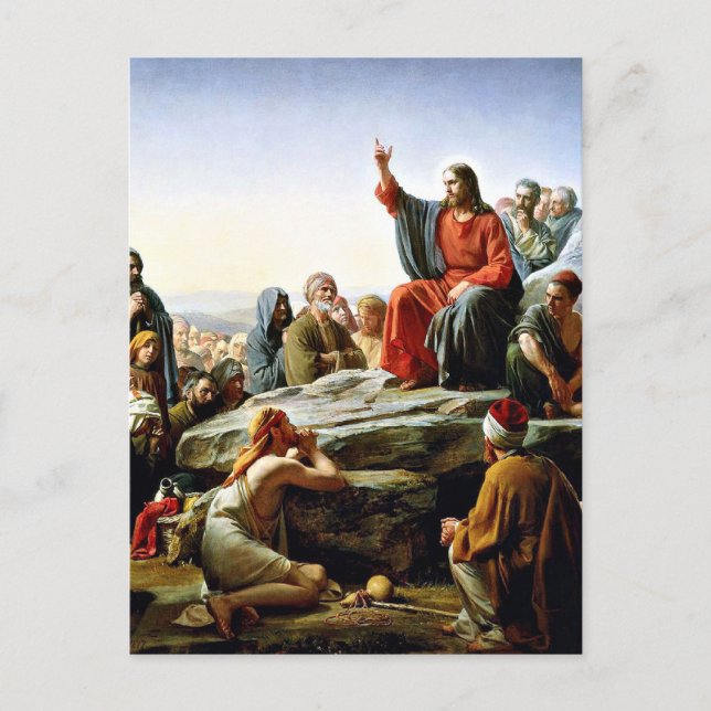 Postal Sermón en la carta de montaje