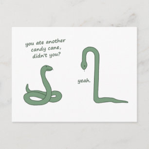 Postal Serpiente Candy Cane