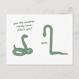 Postal Serpiente Candy Cane
