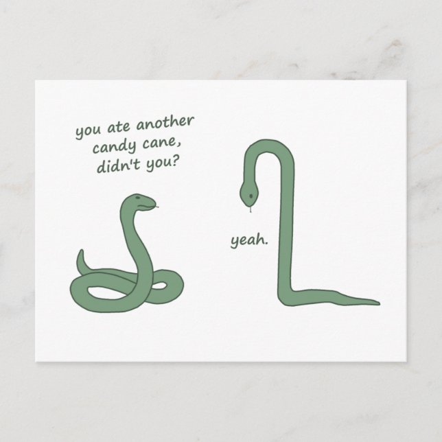 Postal Serpiente Candy Cane (Anverso)
