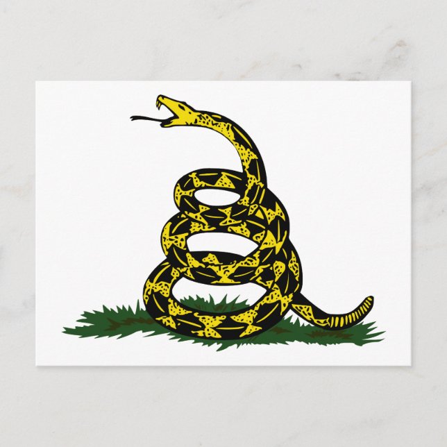 Postal Serpiente con bandera de Gadsden (Anverso)