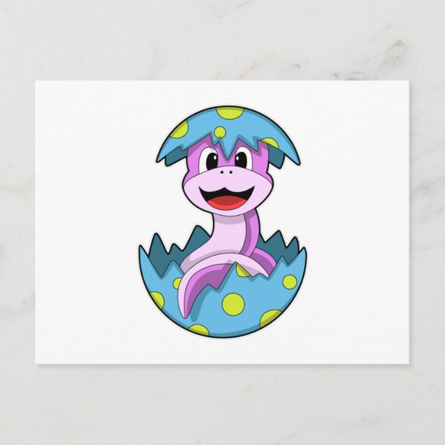 Postal Serpiente con cáscara de huevo (Anverso)