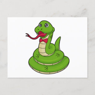 Postal Serpiente con corbata
