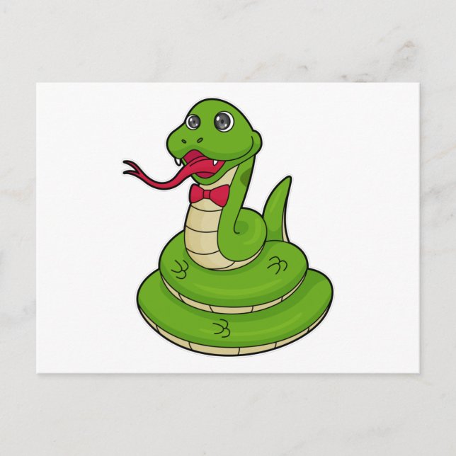 Postal Serpiente con corbatín (Anverso)