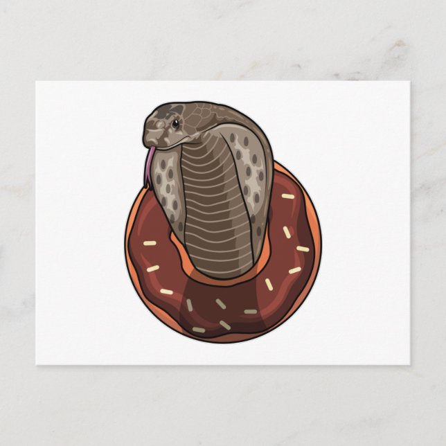 Postal Serpiente con donut (Anverso)
