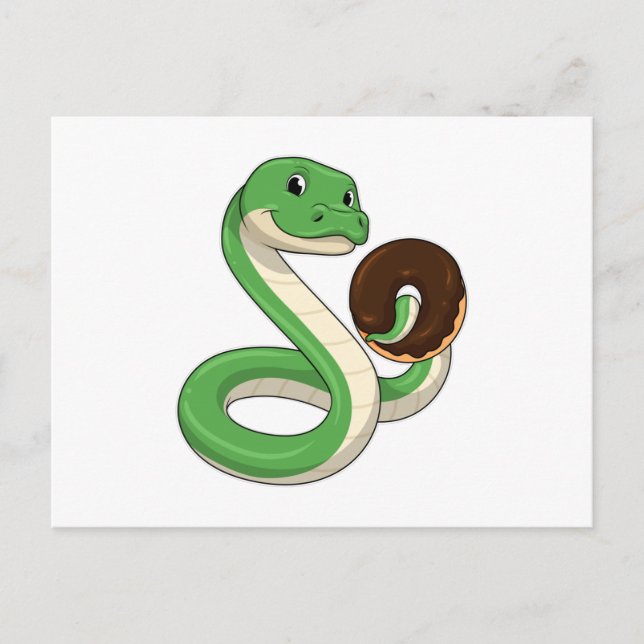Postal Serpiente con Donut (Anverso)