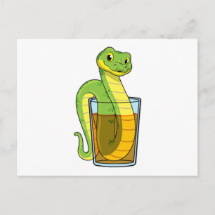 Postal Serpiente con jugo