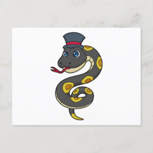 Postal Serpiente con sombrero