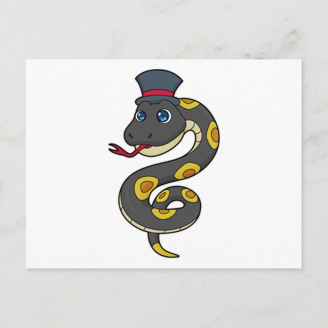 Postal Serpiente con Sombrero (Anverso)