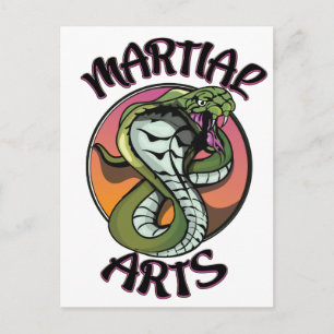 Postal Serpiente de Artes Marciales