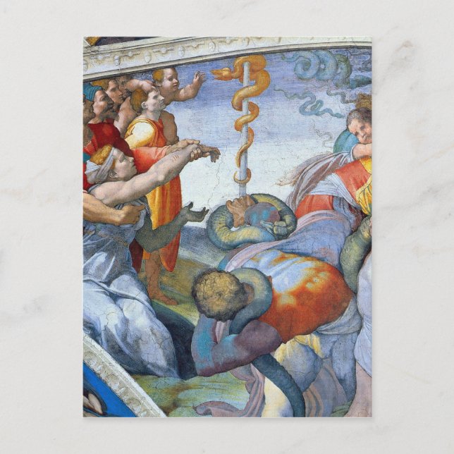 Postal Serpiente de bronce de Michelangelo Unterberger (Anverso)