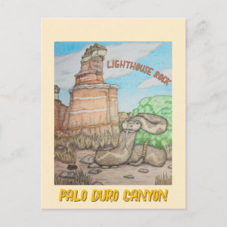 Postal Serpiente de cascabel de Lighthouse Rock