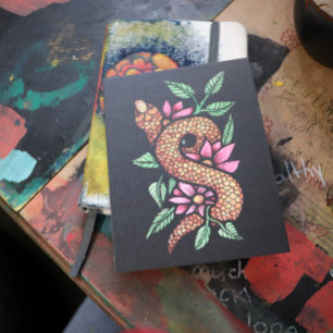 Postal Serpiente de flor