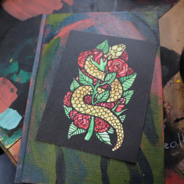 Postal Serpiente de flor (Subido por el creador)