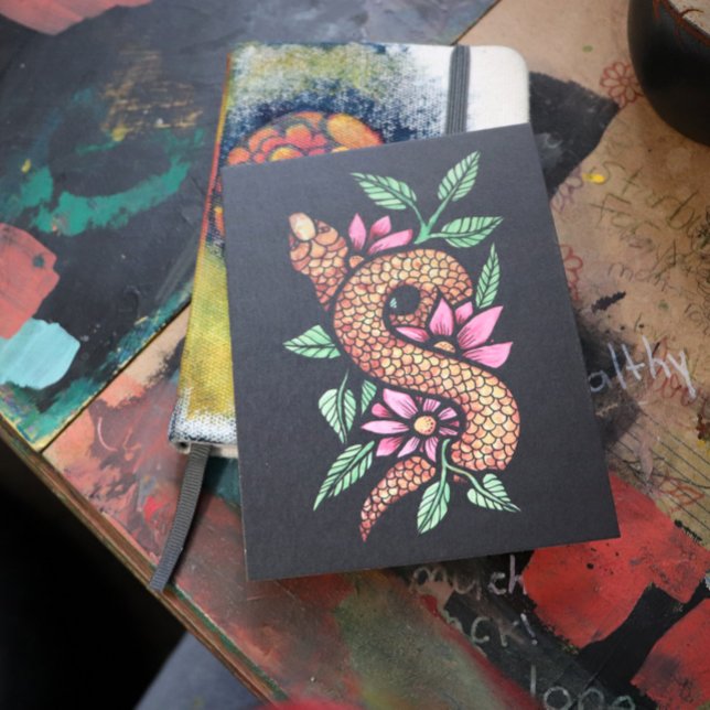 Postal Serpiente de flor (Subido por el creador)