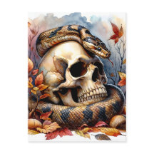 Serpiente De Otoño Con Calavera