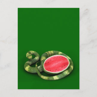 Postal Serpiente de sandía verde