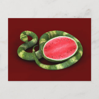Postal Serpiente de sandía verde