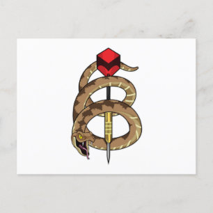 Postal Serpiente en Dardos con Dardo