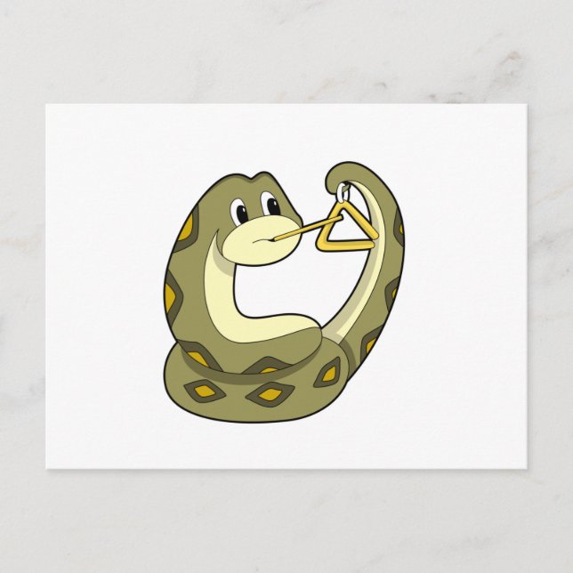 Postal Serpiente en Música con Triángulo.PNG (Anverso)