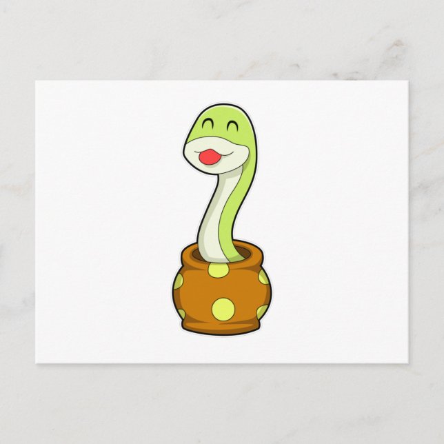 Postal Serpiente en tarro (Anverso)