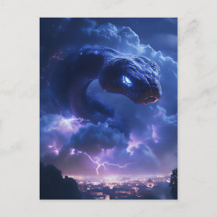 Postal Serpiente Relámpago sobre la Ciudad