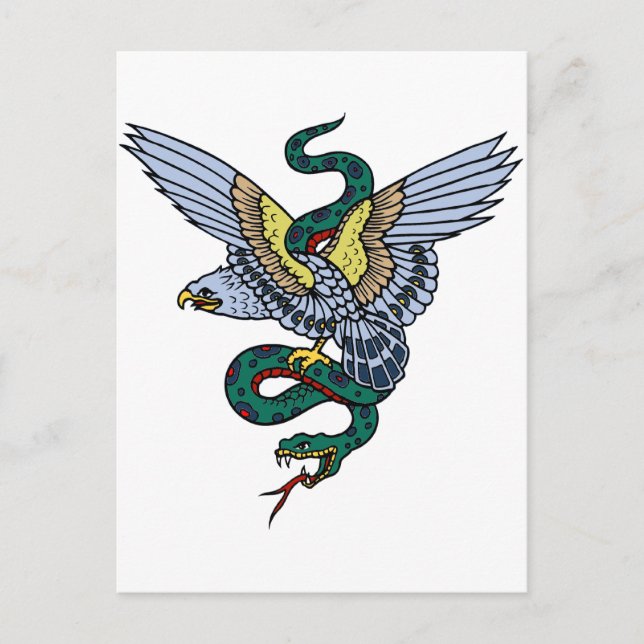Postal Serpiente y águila (Anverso)