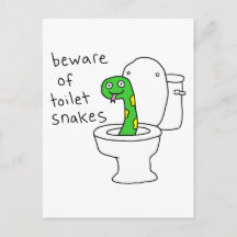 Serpientes de Inodoro Humor Divertido de Baño