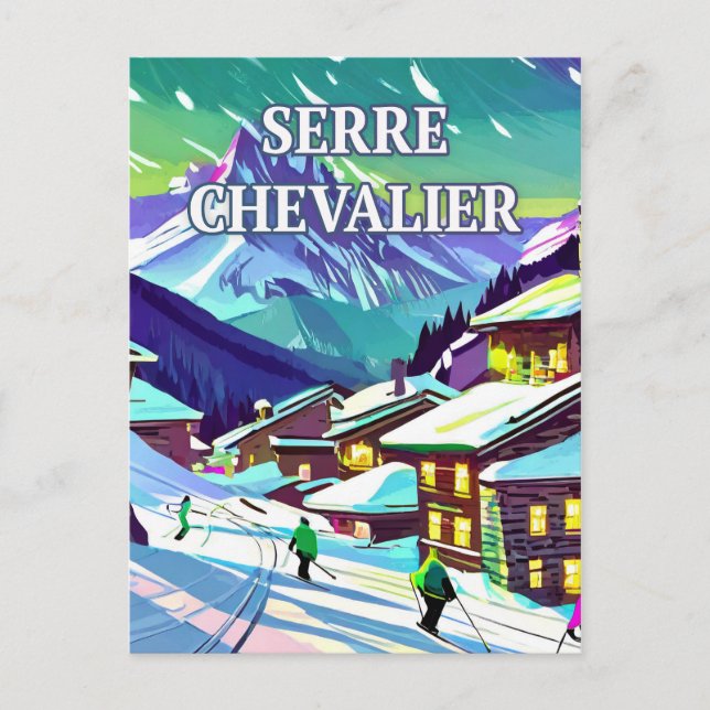 Postal Serre Chevalier : Élégance Montagnarde (Anverso)