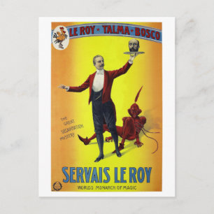 Postal Servais Leroy restauró Poster mago vintage