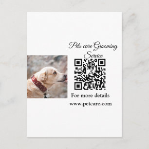 Postal servicio de aseo para mascotas código Q R agregar