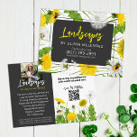 Postal Servicio de Atención al Césped Natural Dandelion &<br><div class="desc">Este diseño, con sus dientes de león amarillo y sus abejas enclavadas en la vegetación, ofrece un enfoque moderno y femenino en el mercado del cuidado del césped. Creado especialmente para arquitectos paisajistas ecológicos y conscientes de la tierra, artistas de jardín y empresas de mantenimiento de césped. ¡Salven a las...</div>