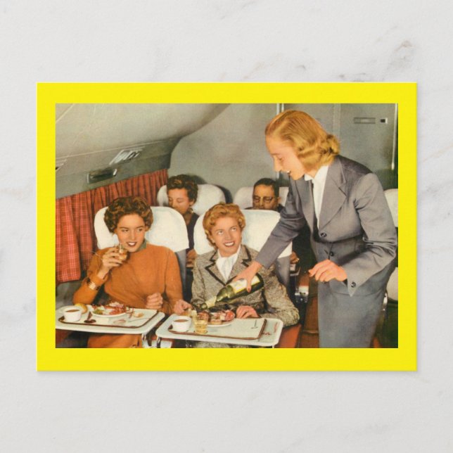Postal Servicio de comidas en la cosecha de los vuelos (Anverso)